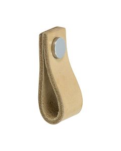 Pomello Loop - Natural Leather / Cromo lucidato - Beslag Design