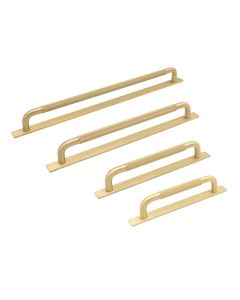 Helix Maniglia su Piastra Posteriore - Ottone - Beslag Design