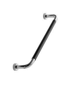 Lounge Maniglia - Cromo / Pelle nera - 160 mm - Furnipart