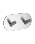 Gancio Base 100 2 - Acciaio inossidabile satinato - Beslag Design