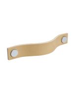 Maniglia per armadietti Loop - Pelle naturale / Cromo - Beslag Design