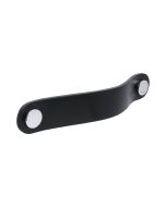 Maniglia Loop Round - pelle nera / Cromo lucidato - Beslag Design