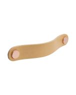 Maniglia Loop Round - pelle naturale/ Rame lucidato - Beslag Design